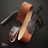 Franklin Embossed 2.5" Caramel Suede with Pebbled Chocolate Glove Leather End