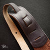 Franklin Embossed 2.5" Caramel Suede with Pebbled Chocolate Glove Leather End