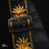 Levy's Sun Motif Leather Backed Polyester with Jacquard Weave Guitar Strap - Black