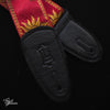Levy's Sun Motif Leather Backed Polyester with Jacquard Weave Guitar Strap - Red
