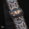 Levy's Hootenanny Jacquard Guitar Strap - Yellow & White Floral