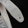 XTR Leather Guitar Strap - Silver Glitter