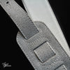 XTR Leather Guitar Strap - Silver Glitter