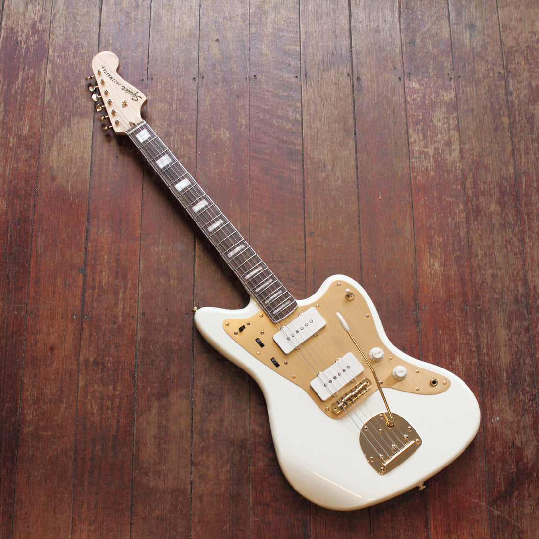 Squier 40th Anniversary Gold Edition Jazzmaster Olympic White 2022