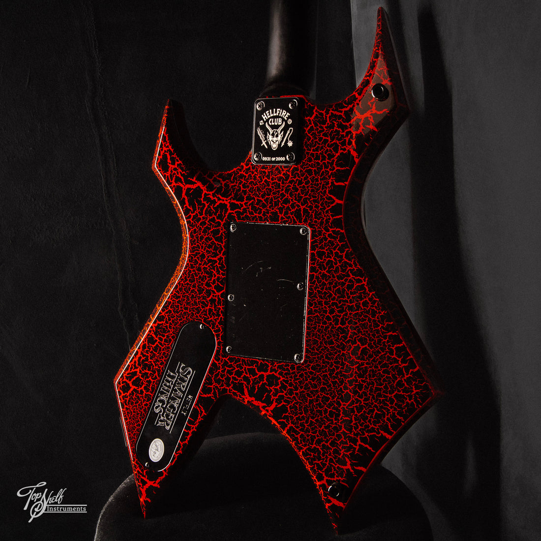 BC Rich x Stranger Things 'Eddie's Guitar' Warlock Red Crackle 2022