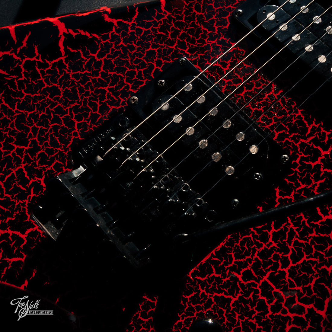 BC Rich x Stranger Things 'Eddie's Guitar' Warlock Red Crackle 2022
