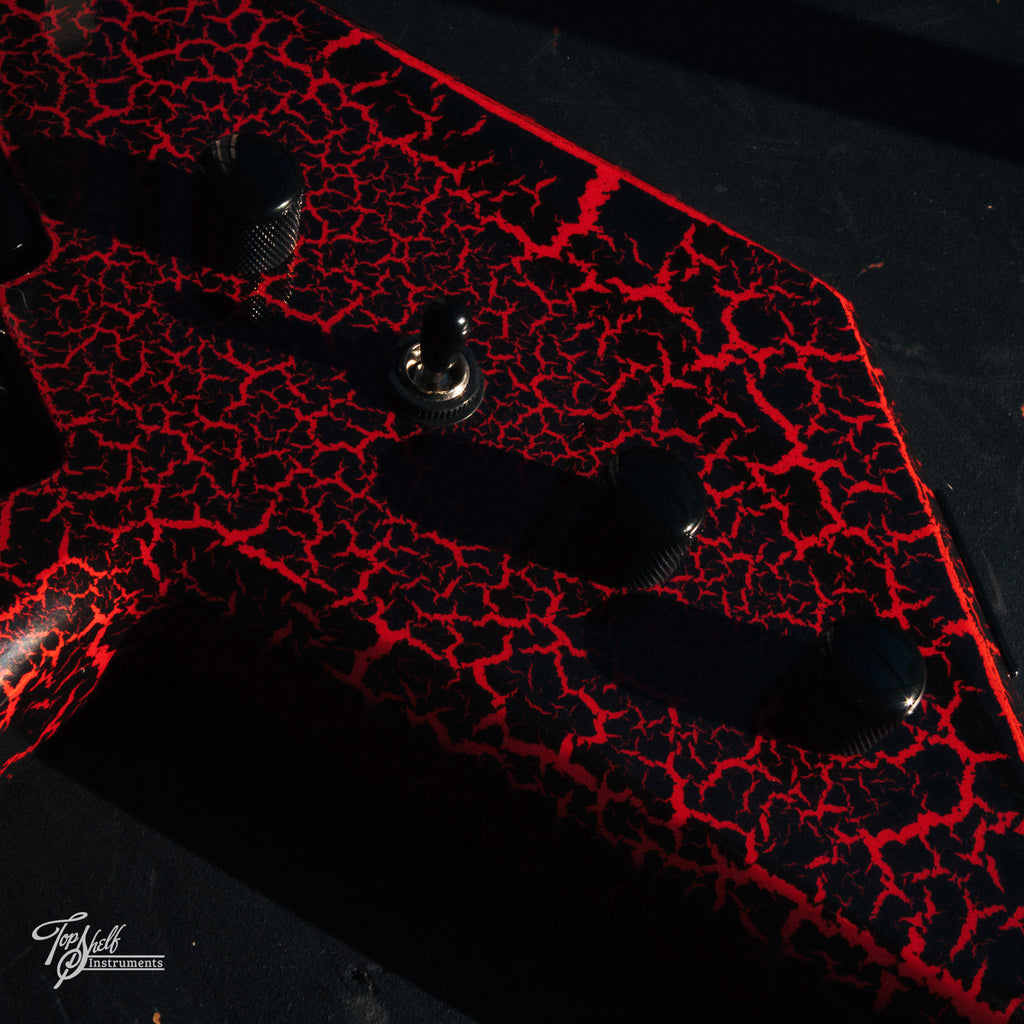BC Rich x Stranger Things 'Eddie's Guitar' Warlock Red Crackle 2022