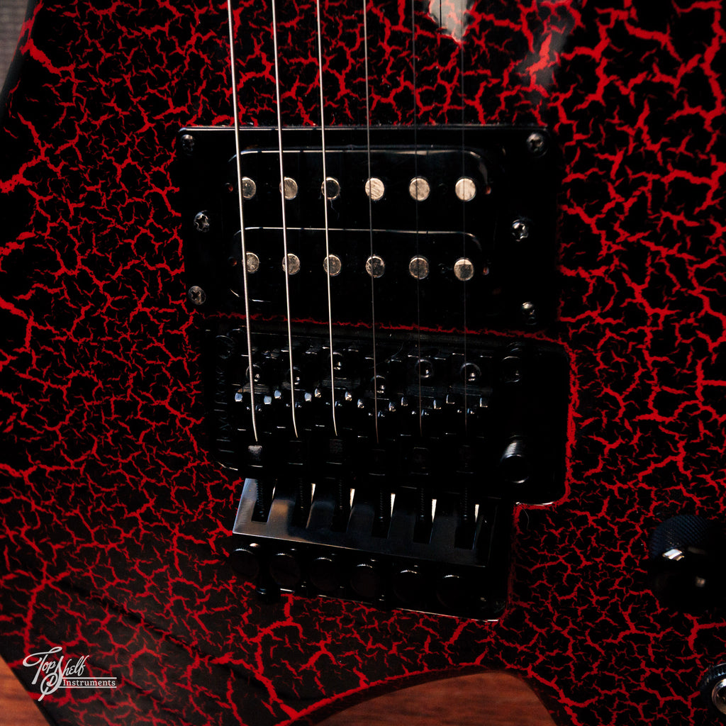 BC Rich x Stranger Things 'Eddie's Guitar' Warlock Red Crackle 2022