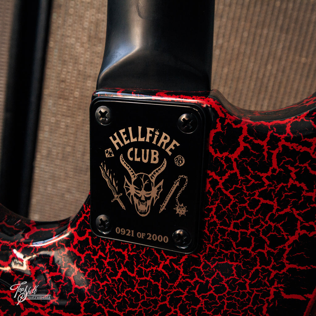 BC Rich x Stranger Things 'Eddie's Guitar' Warlock Red Crackle 2022
