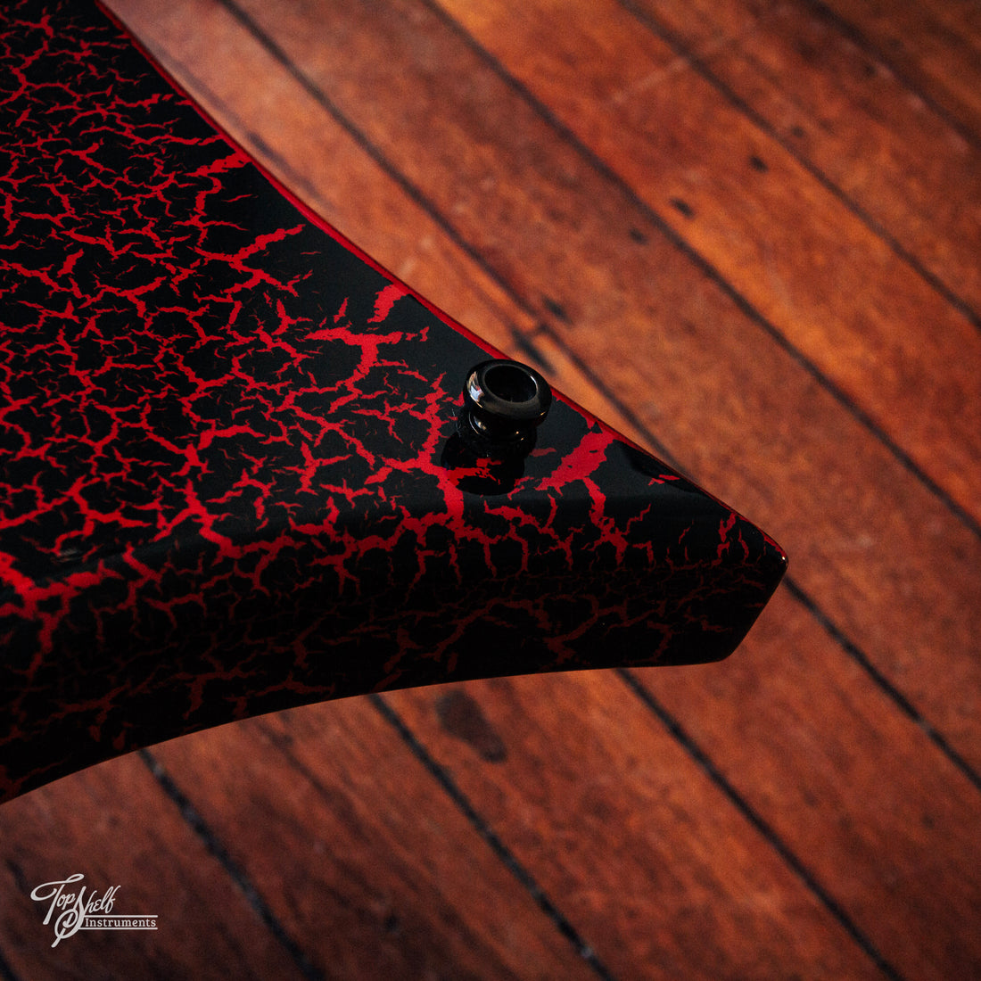BC Rich x Stranger Things 'Eddie's Guitar' Warlock Red Crackle 2022