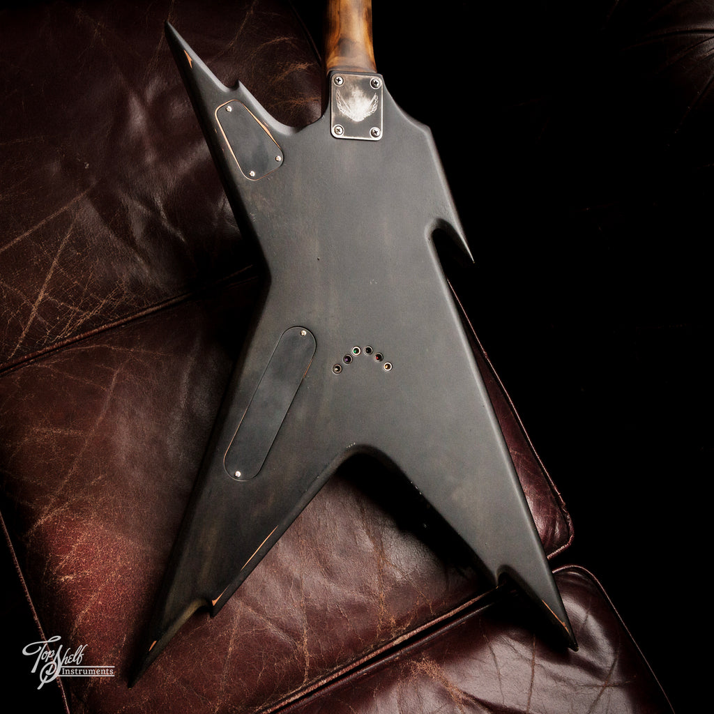 Dean Guitars Razorback X Leadbetter Rabid Dog Relic Melted Black Battle Relic 2022