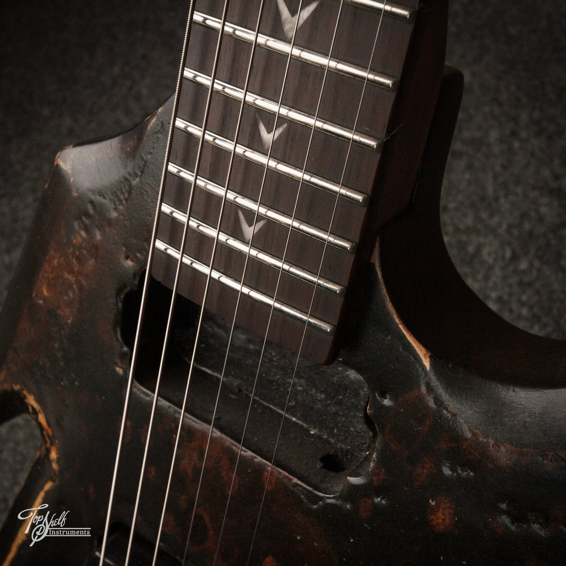 Dean Guitars Razorback X Leadbetter Rabid Dog Relic Melted Black Battle Relic 2022