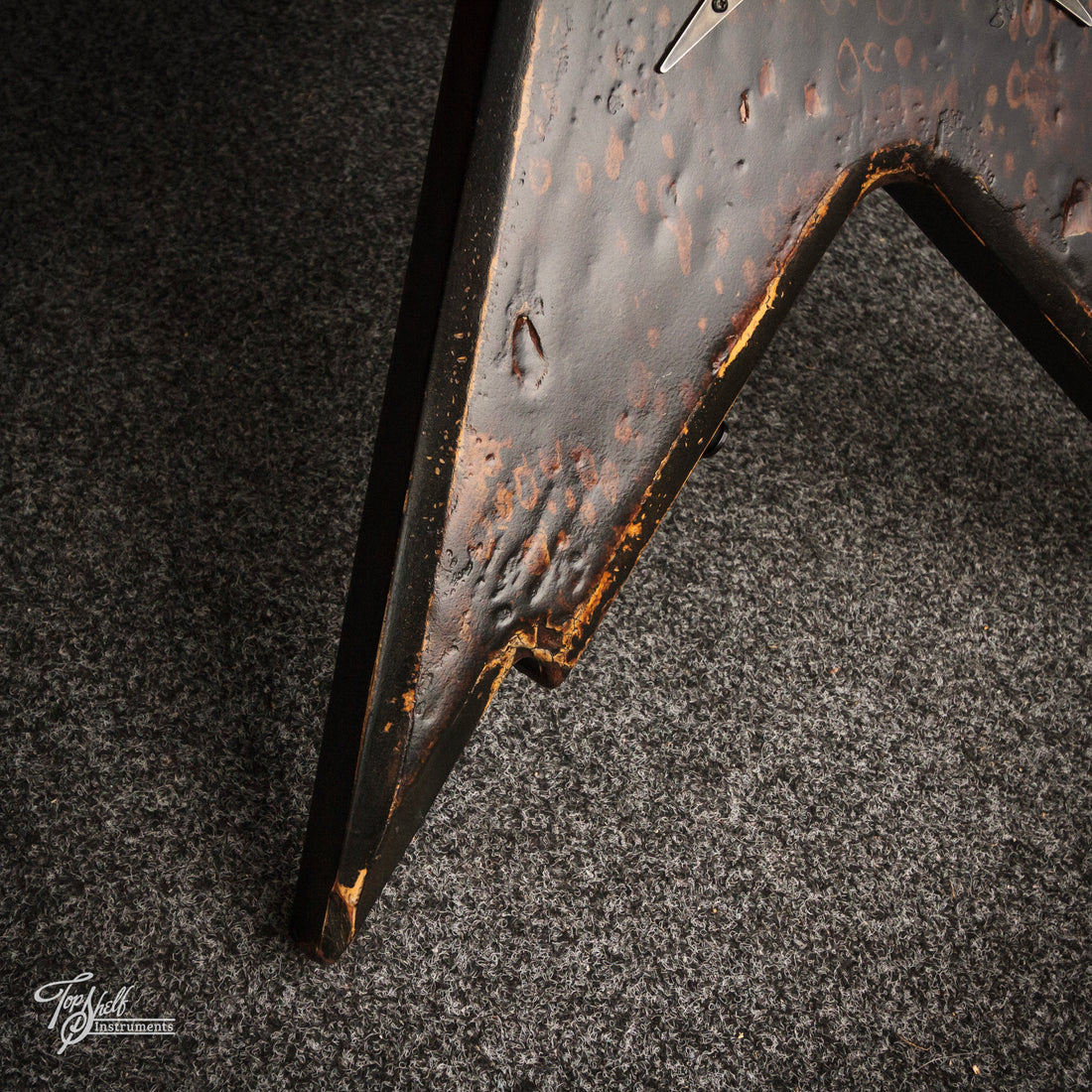 Dean Guitars Razorback X Leadbetter Rabid Dog Relic Melted Black Battle Relic 2022