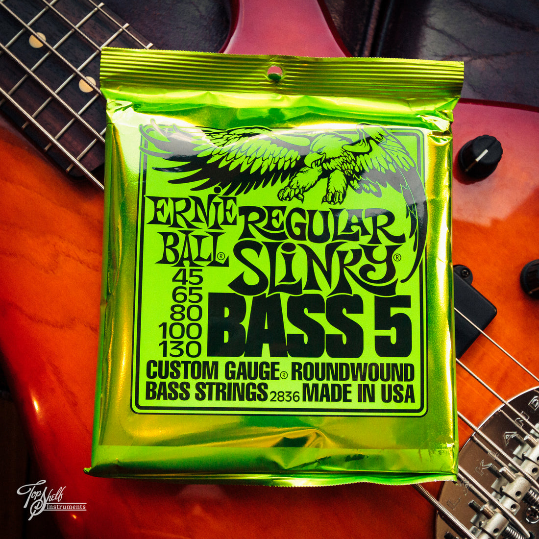 Ernie Ball 2836 Regular Slinky Bass 5 Electric 5-String Bass Strings (45-130)