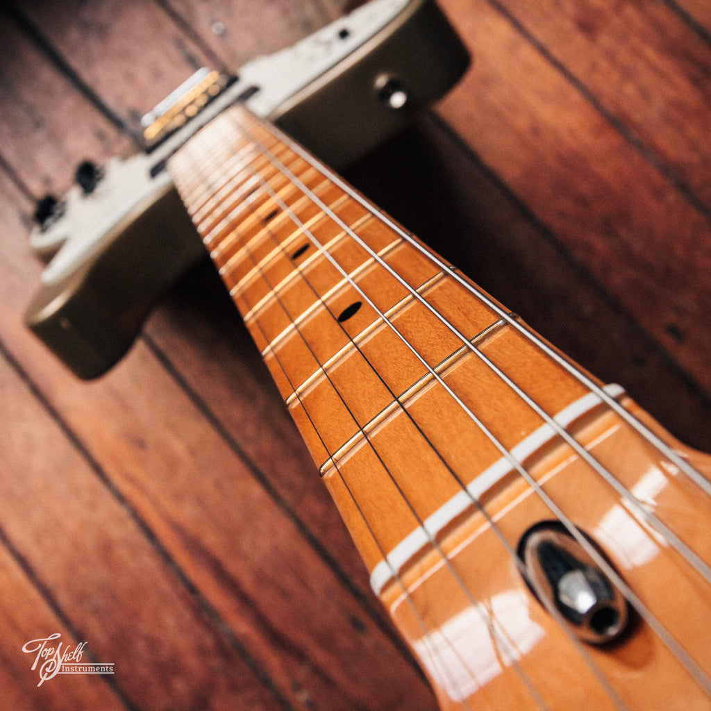 Fender Chris Shiflett Telecaster Deluxe Custom Build Shoreline Gold 2023