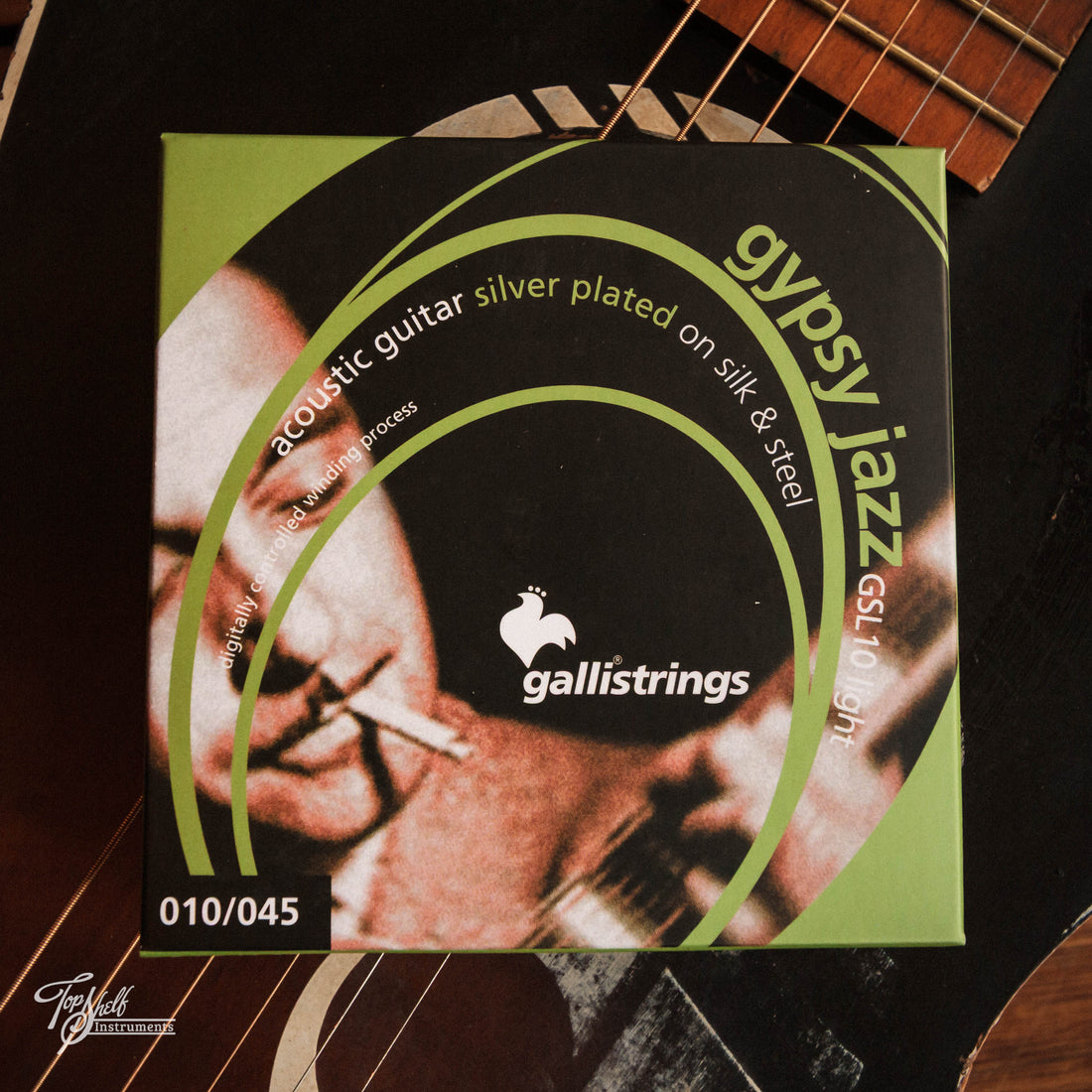 Galli Gypsy Jazz 10-45 Silver Plated on Silk & Steel Acoustic Guitar Strings