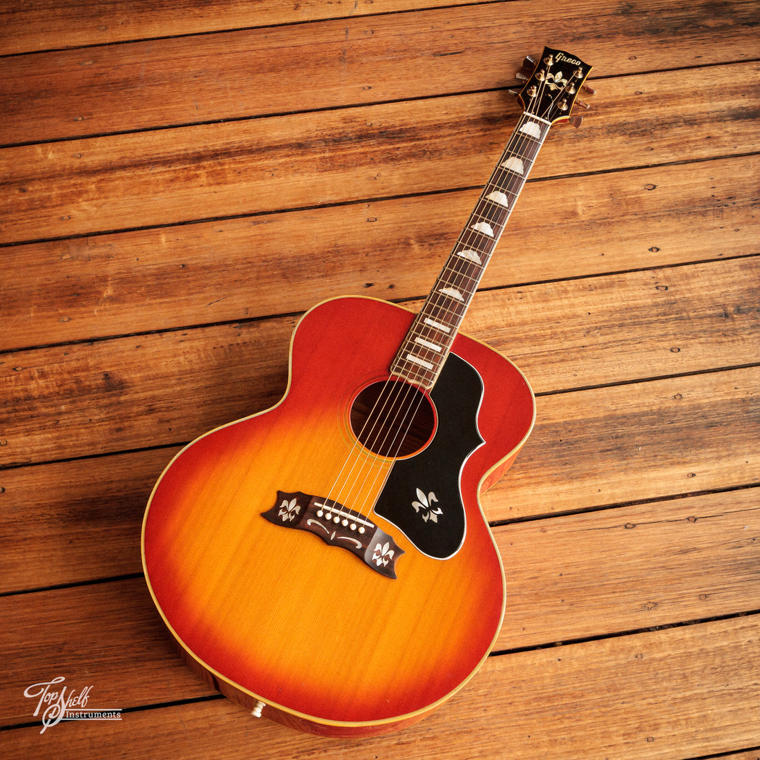 Greco G-404 Jumbo Acoustic Cherrry Sunburst 1974