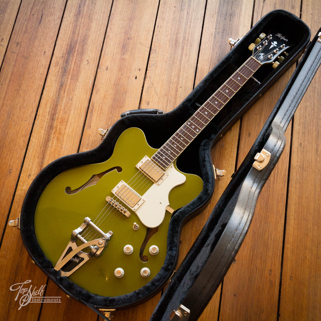 Höfner Contemporary Series Verythin Standard CT Olive Green 2013