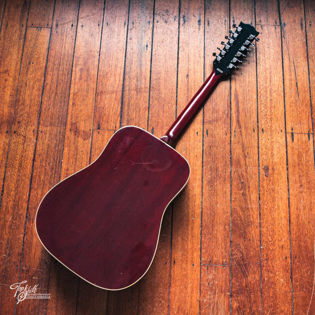 Ibanez 684/12 Concord 12-String Dreadnought Acoustic Cherry Sunburst 1976