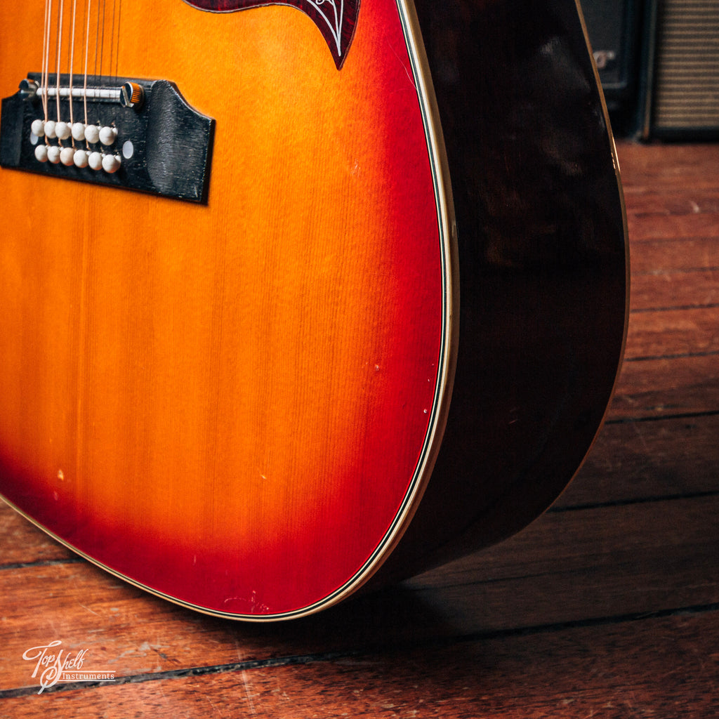 Ibanez 684/12 Concord 12-String Dreadnought Acoustic Cherry Sunburst 1976