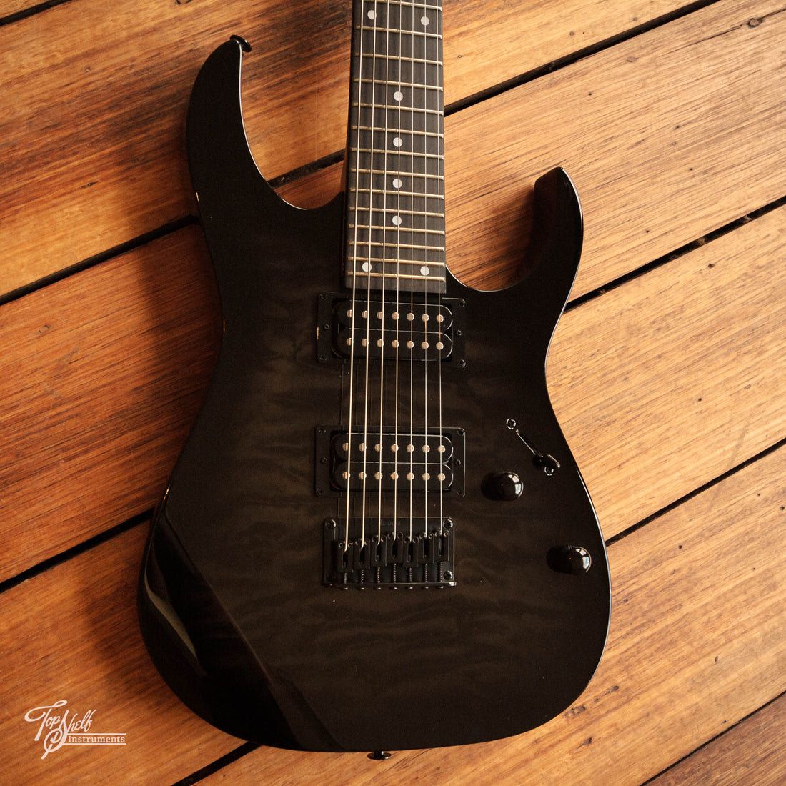 Ibanez GRG7221QA 7-String Transparent Black Sunburst 2025