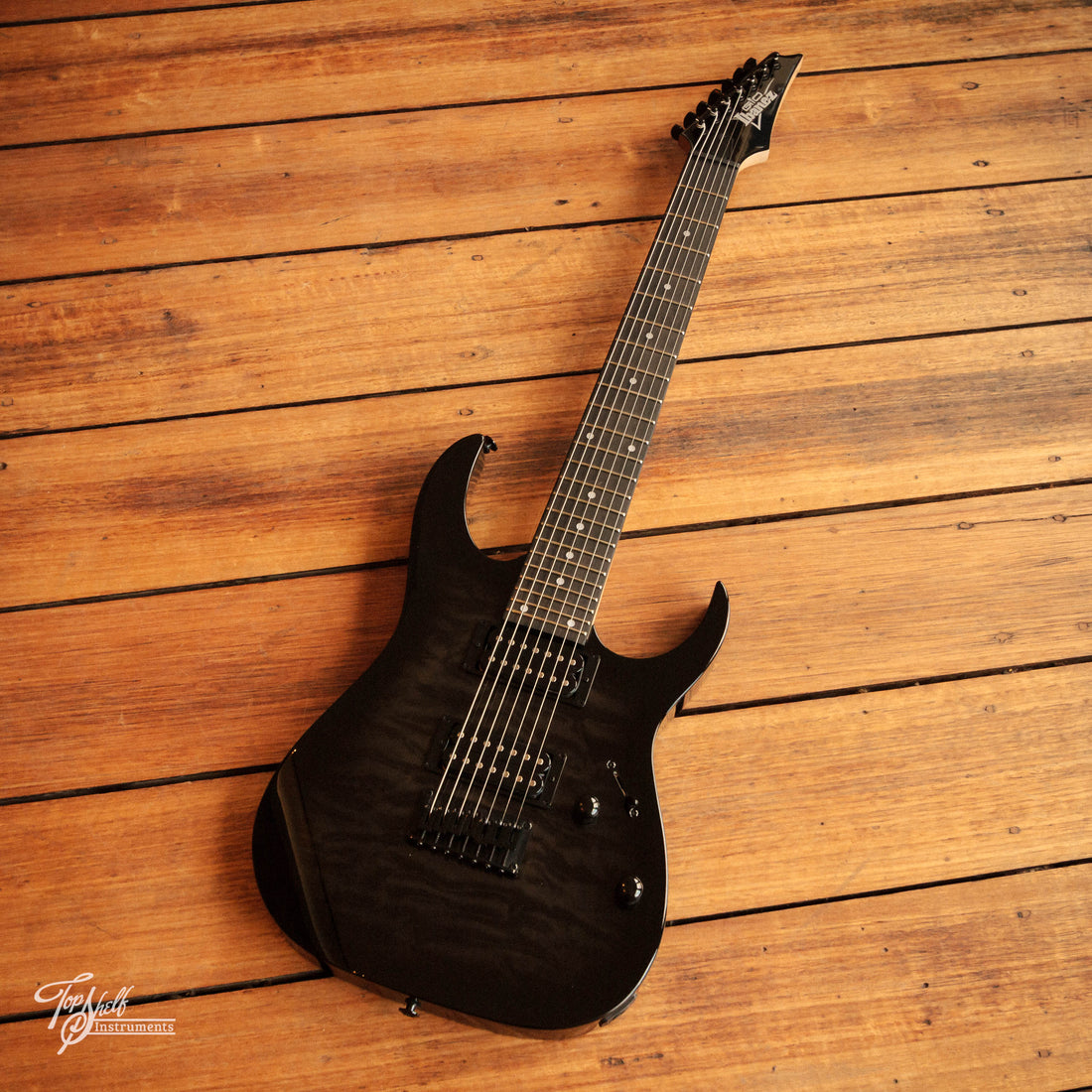 Ibanez GRG7221QA 7-String Transparent Black Sunburst 2025