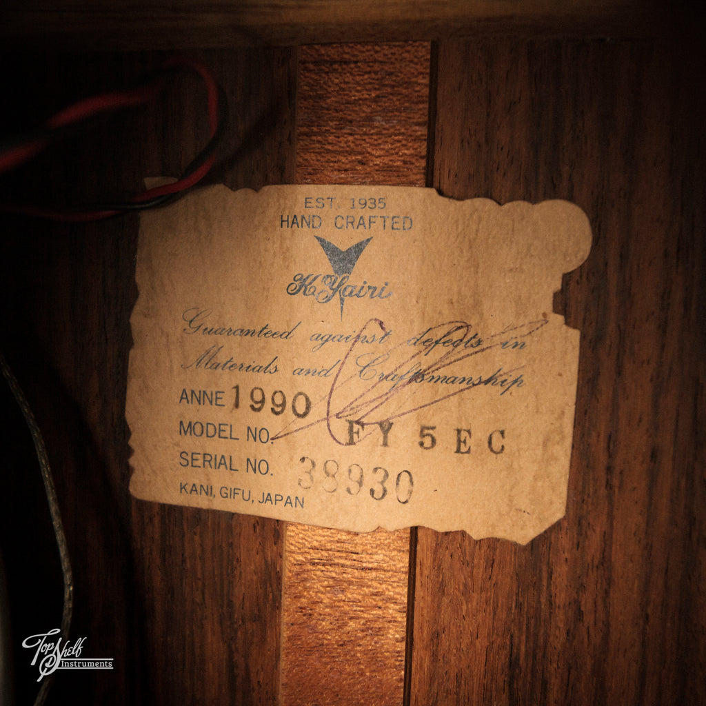 K.Yairi FY-5EC Travel Size Acoustic/Electric Amber 1990