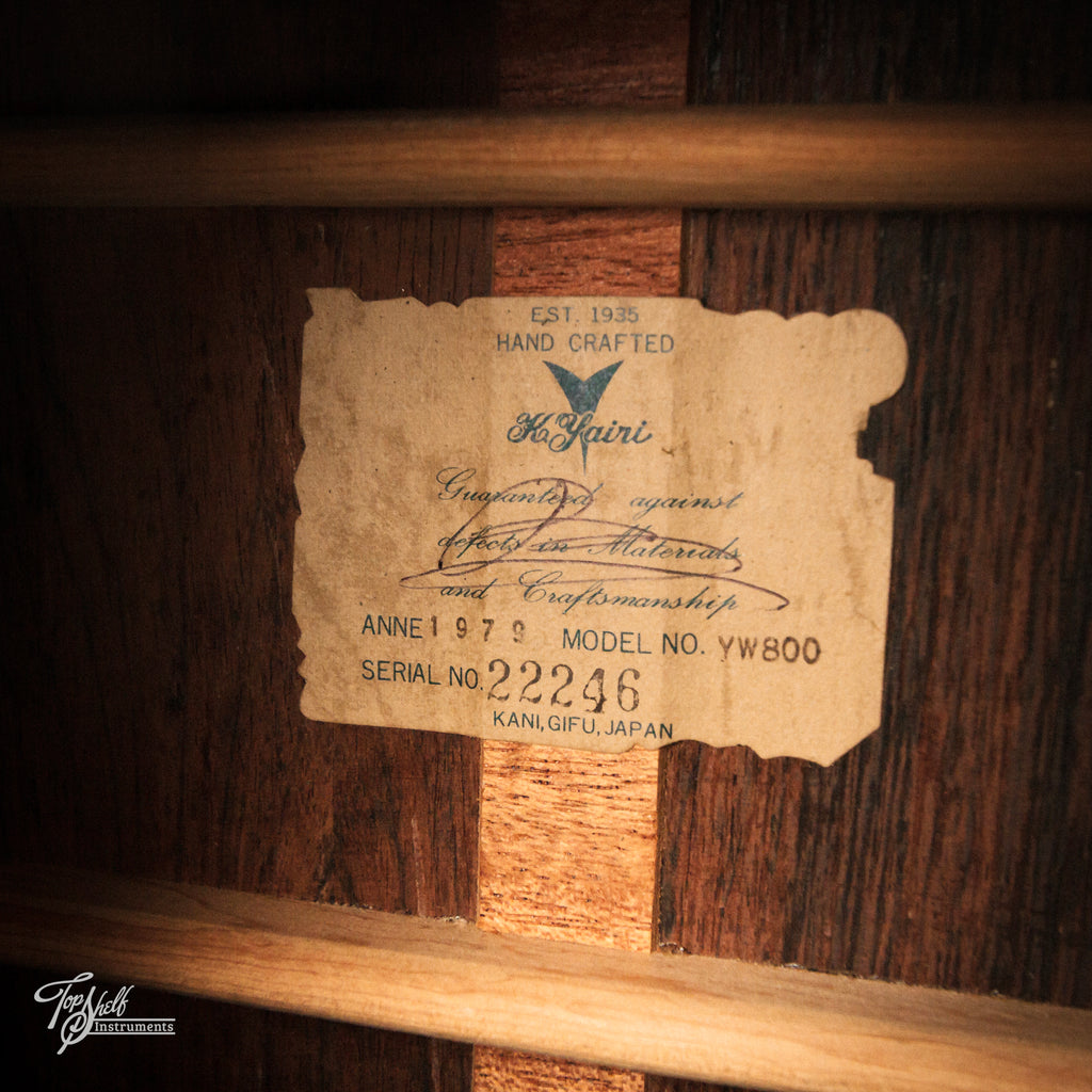 K.Yairi YW800 Dreadnought Acoustic 1979