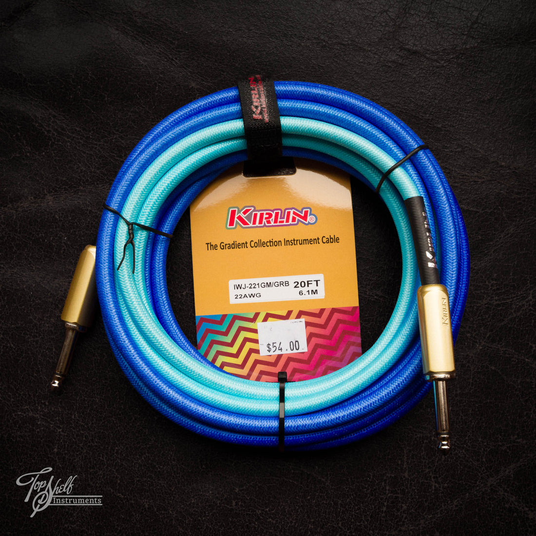 Kirlin 20FT Gradient Instrument Cable - Blue