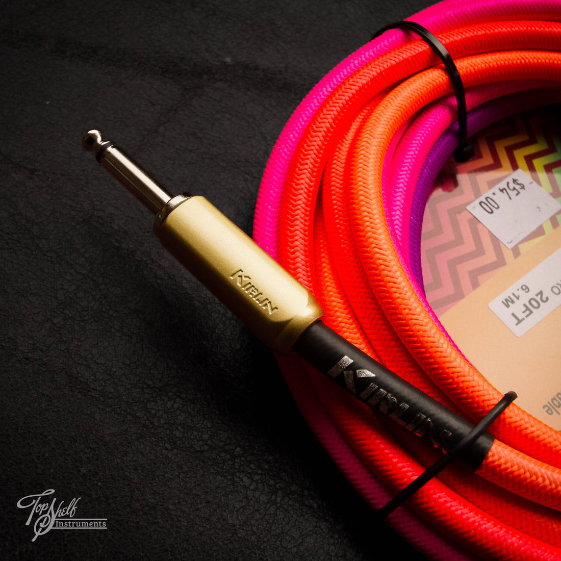 Kirlin 20FT Gradient Instrument Cable - Pink to Orange