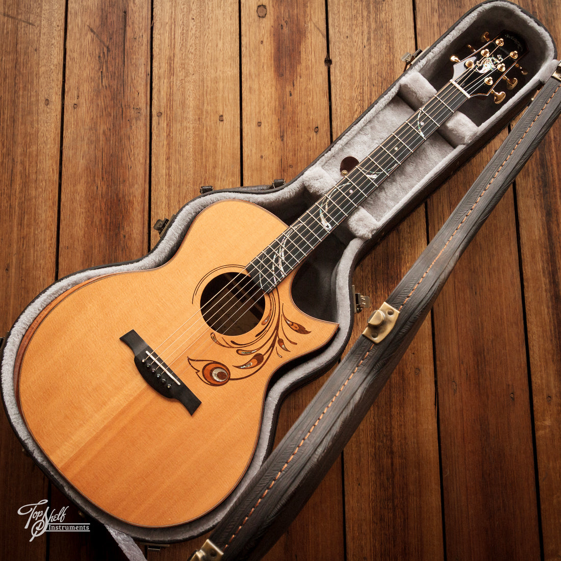 Magic Guitar 2A Peacock Print Grand Auditorium Acoustic Natural 2022