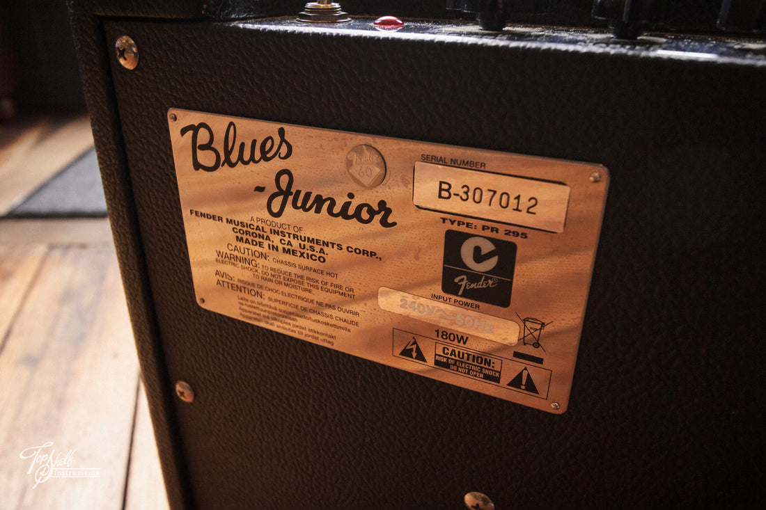Fender Blues Junior Black 1x12" Guitar Combo Amp Black 2006