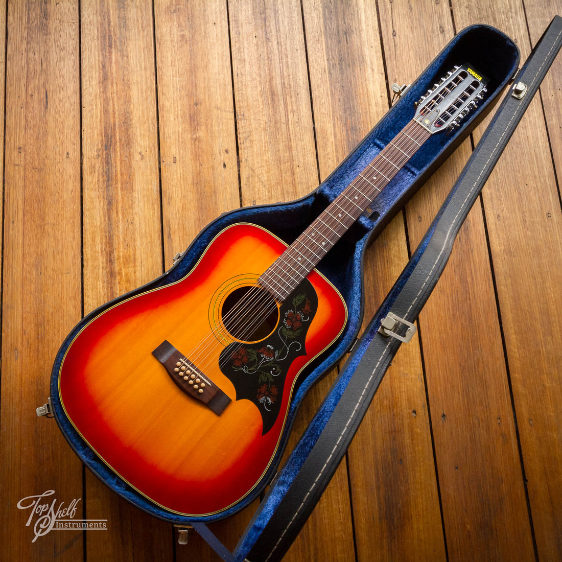 Yamaha FG412SB 12-String Dreadnought Acoustic Cherry Sunburst 1978