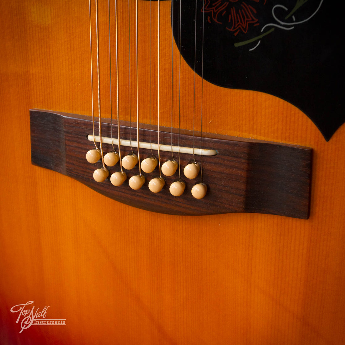 Yamaha FG412SB 12-String Dreadnought Acoustic Cherry Sunburst 1978