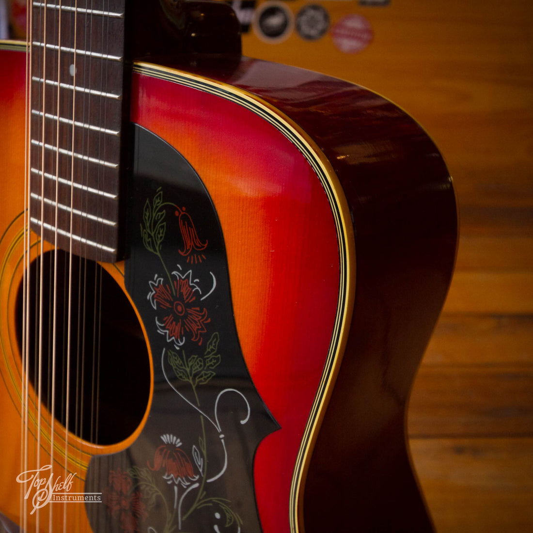 Yamaha FG412SB 12-String Dreadnought Acoustic Cherry Sunburst 1978