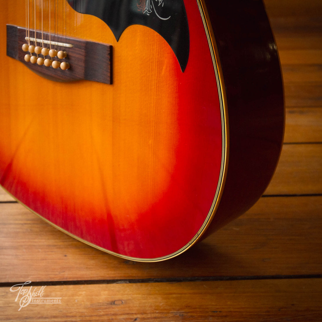 Yamaha FG412SB 12-String Dreadnought Acoustic Cherry Sunburst 1978