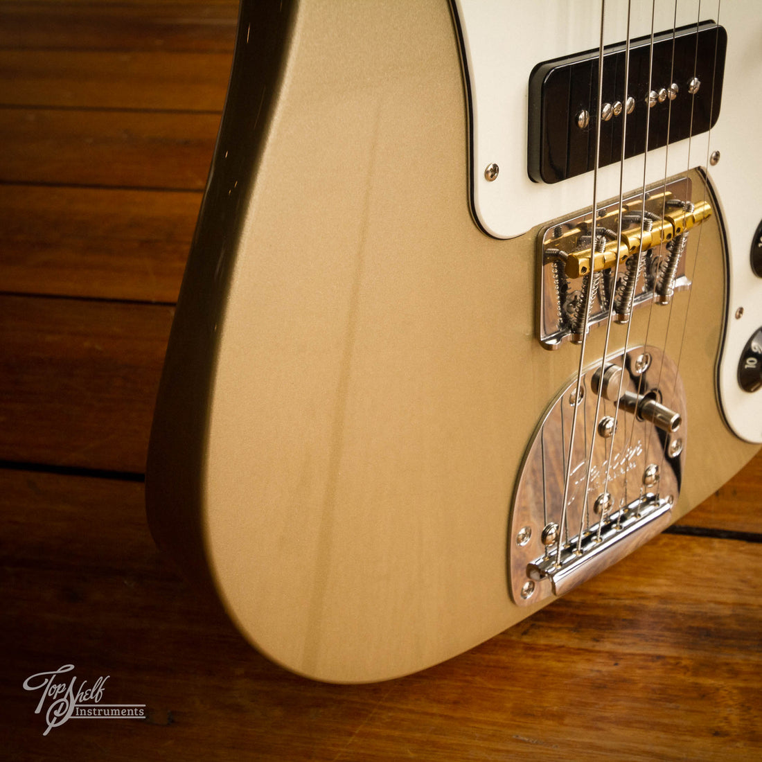Fender Chris Shiflett Telecaster Deluxe Custom Build Shoreline Gold 2023