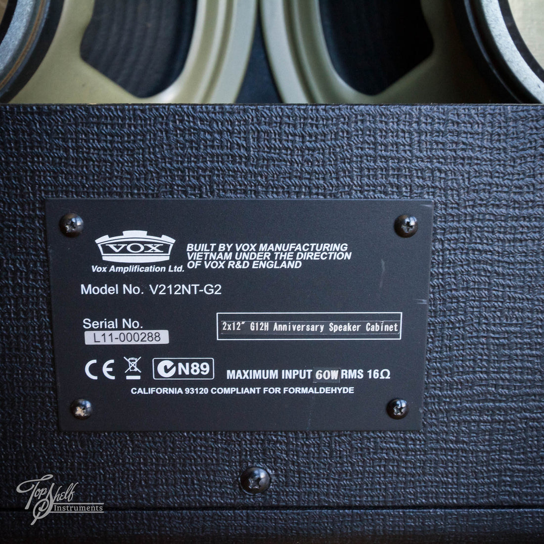 Vox V212NT-G2 2X12" Guitar Speaker Cabinet
