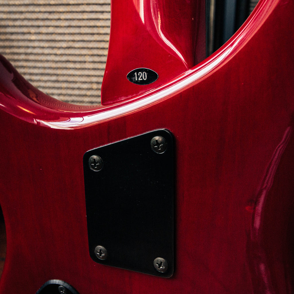 Tokai Works Bass Revolution TW-1500 Fretless Bass Transparent Red 1987