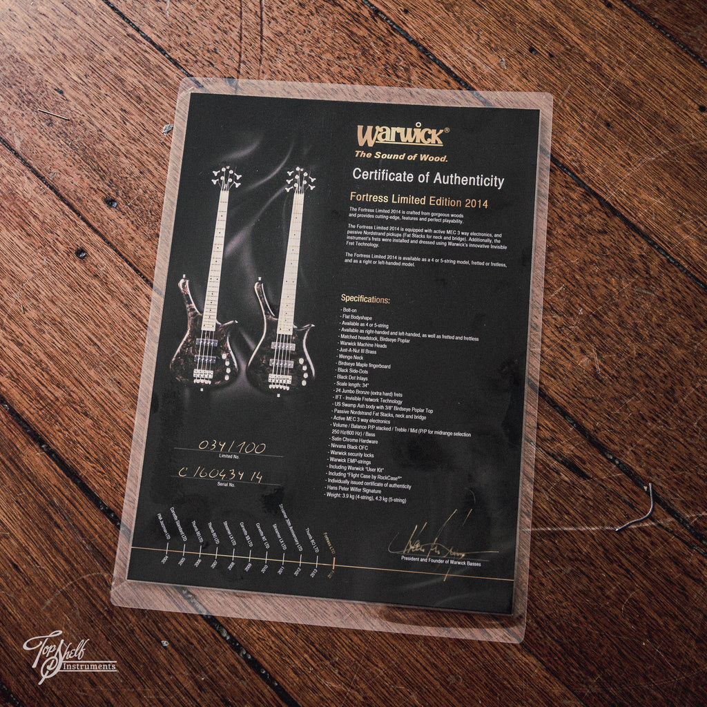 Warwick Fortress Limited Edition Nirvana Black 2014