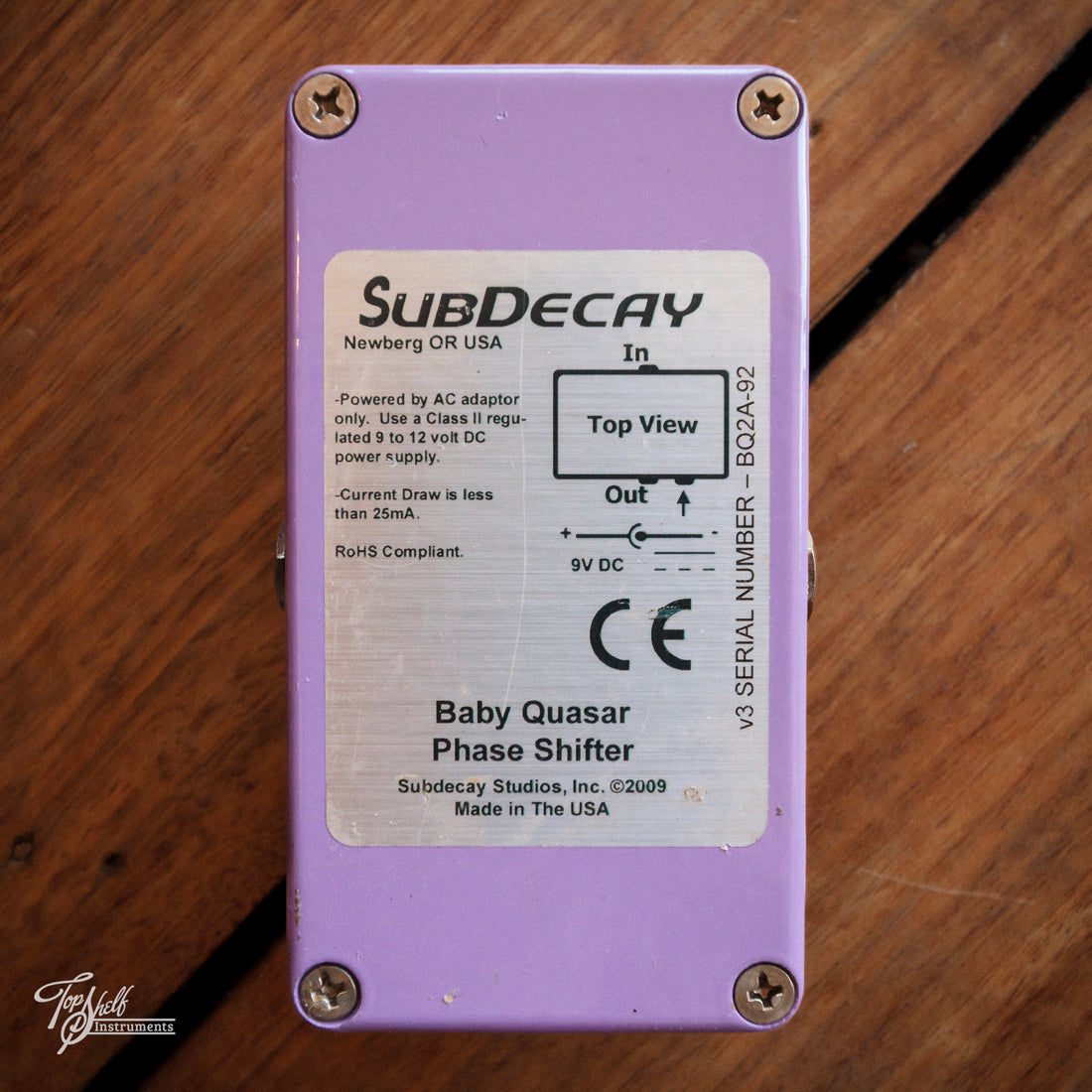 Subdecay Baby Quasar Phase Shifter Pedal