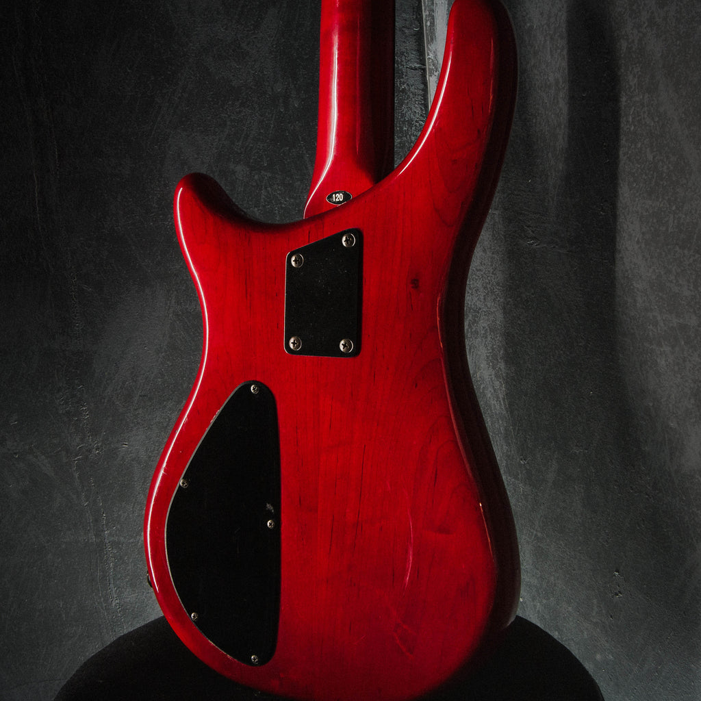 Tokai Works Bass Revolution TW-1500 Fretless Bass Transparent Red 1987