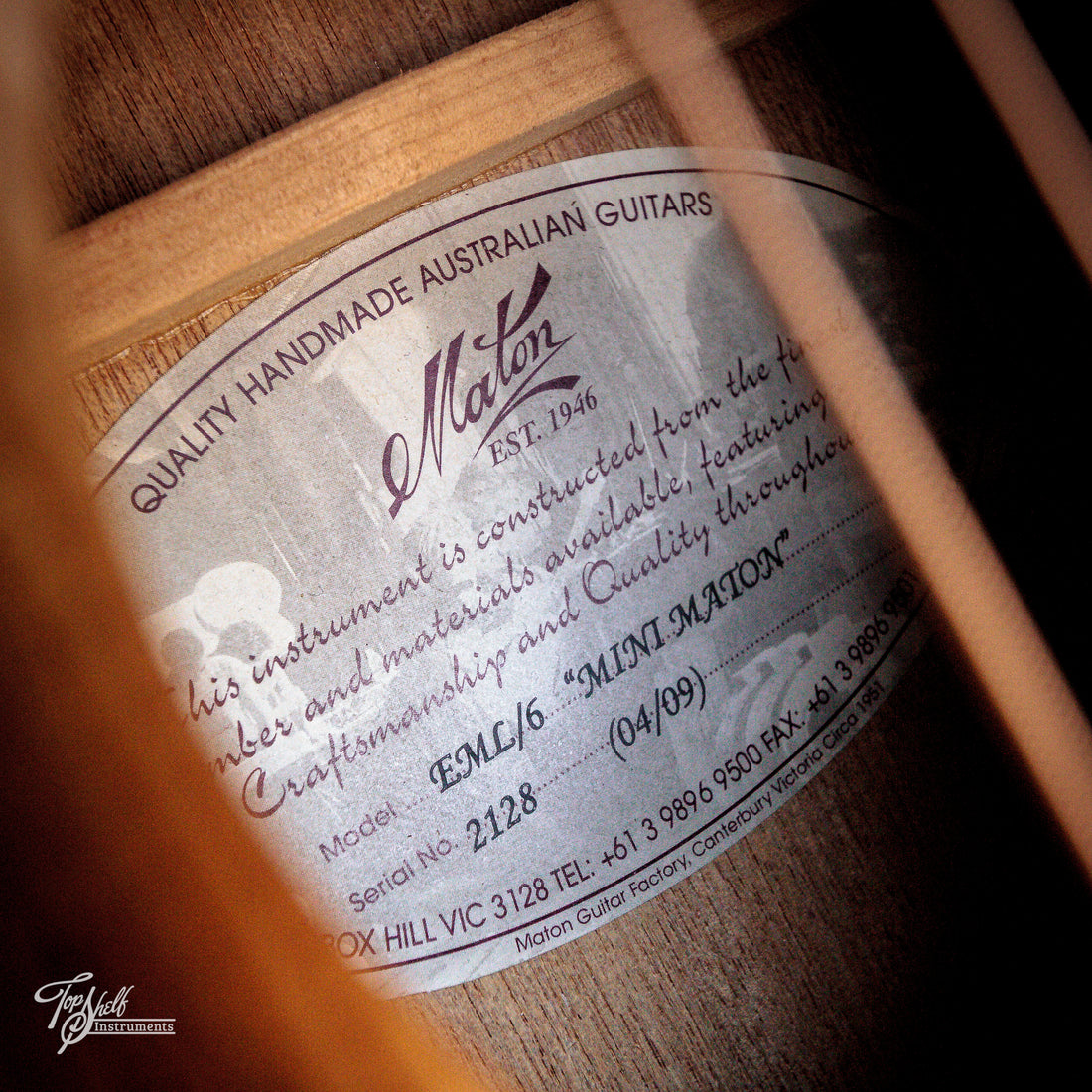 Maton EML/6 Mini Maton Acoustic/Electric Natural 2009
