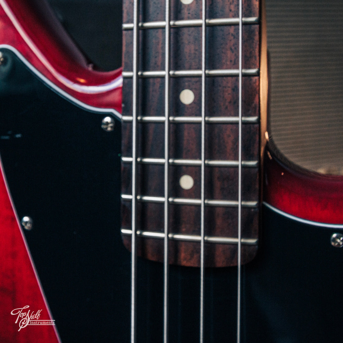 Squier Vintage Modified Jaguar Bass Special Crimson Red Transparent 2017