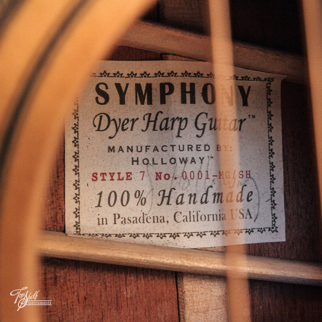 Symphony Scott Holloway Style-7 Harp Guitar Natural 2010