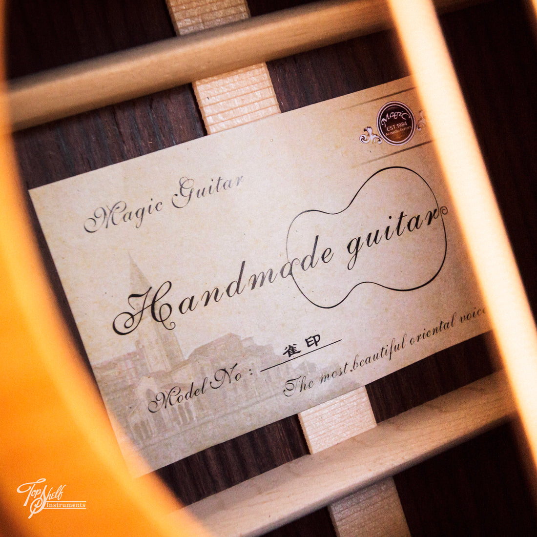 Magic Guitar 2A Peacock Print Grand Auditorium Acoustic Natural 2022