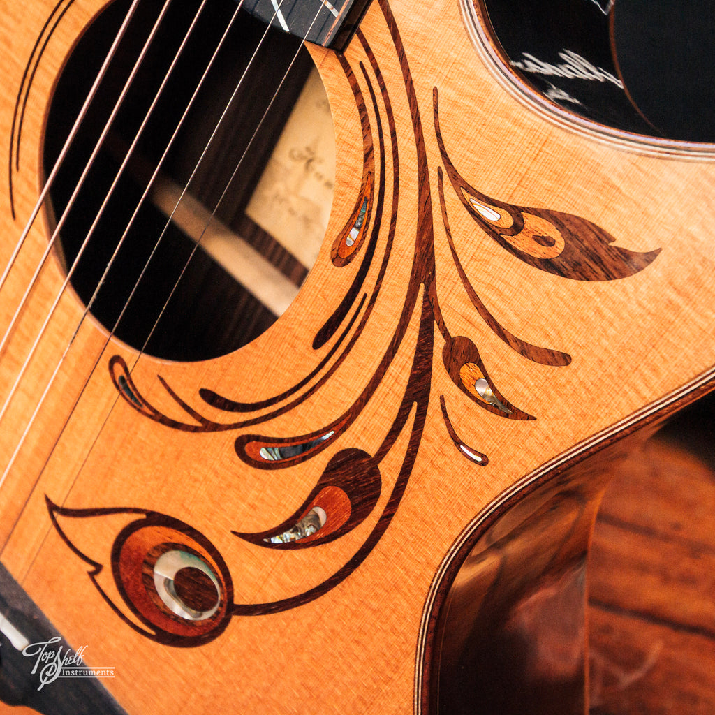 Magic Guitar 2A Peacock Print Grand Auditorium Acoustic Natural 2022