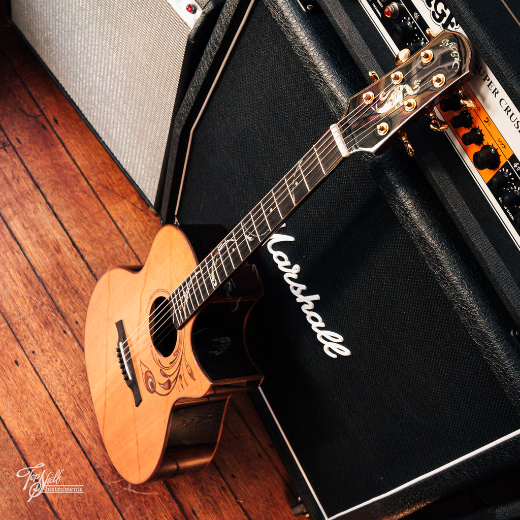Magic Guitar 2A Peacock Print Grand Auditorium Acoustic Natural 2022