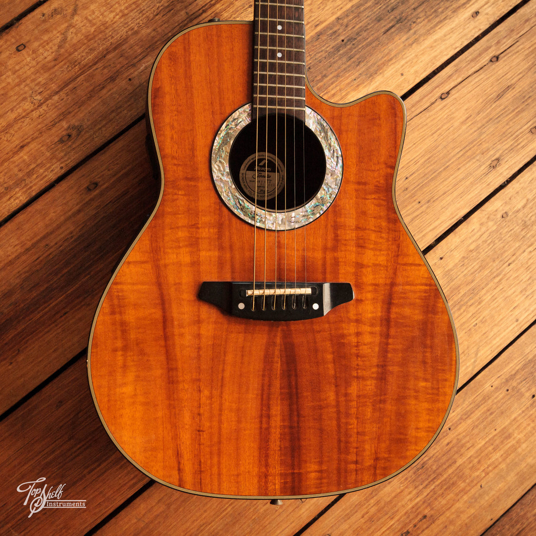 Morris Tornado Series WT808 Bowl-Back Acoustic/Electric Natural 1989