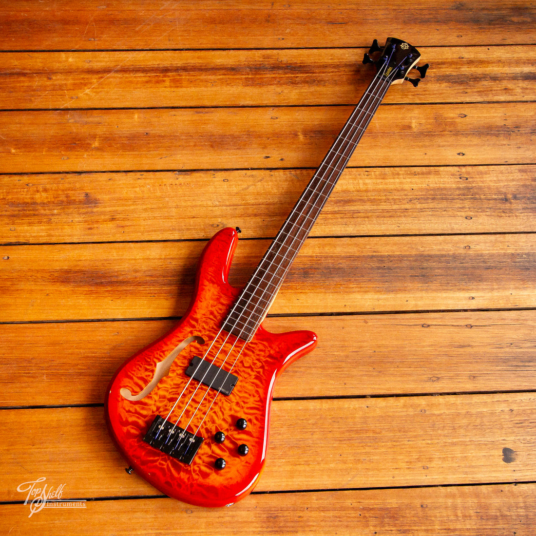 Spector Core 4 Fretless Quilt Cherry Burst 2011